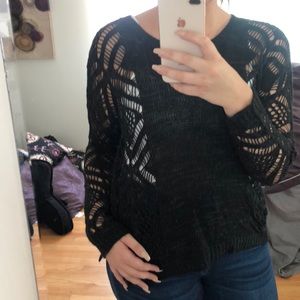 Black knit sweater